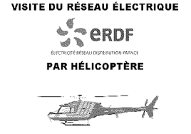 Visite du réseau électrique ERDF par hélicoptère