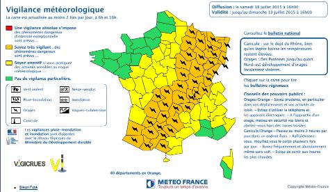 Vigilance orange « orages » et vents violents